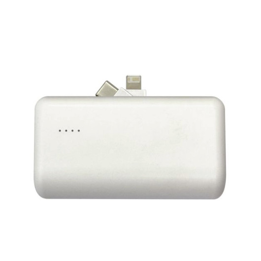 White Black Capsule Power Bank Stands 4050mAh